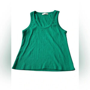 NWOT Electric & Rose Green Ribbed Tank S